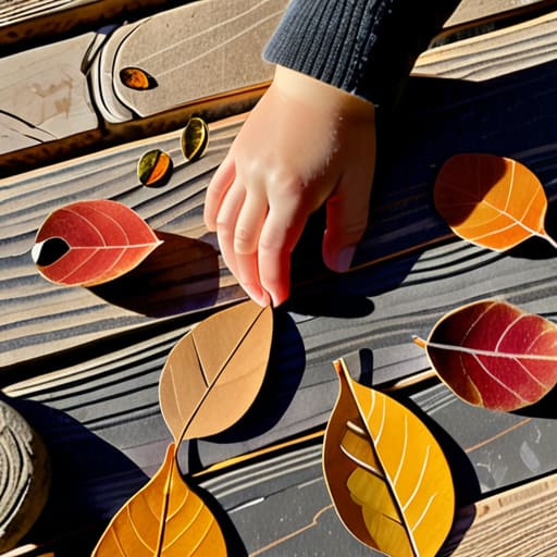 Nature's Little Masterpieces: organic leaf collages.