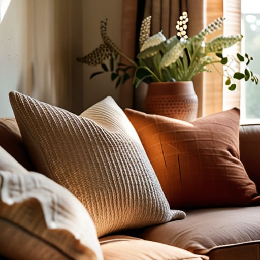 Mood-Boosting Textures with Fabric Scraps pillows.