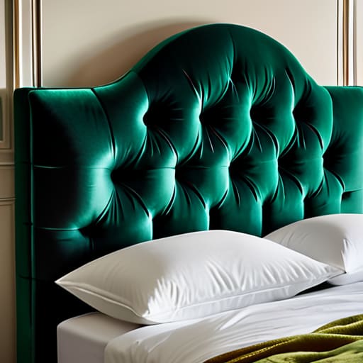 The Velvet-Tufted Elegance DIY upholstered headboard.