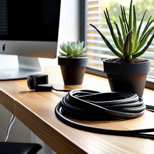 Cable management DIY to organize cords.