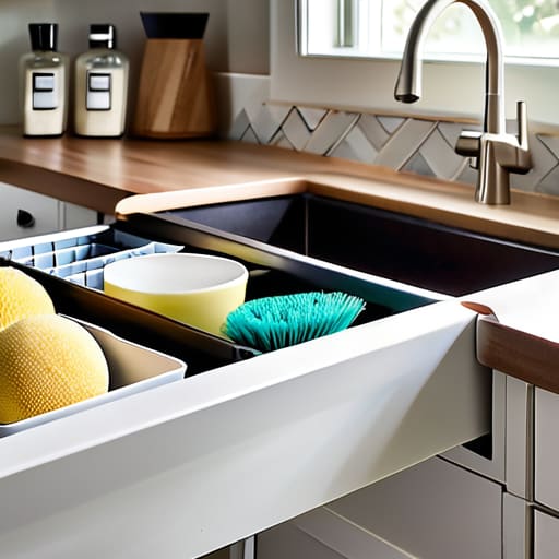 How to organize under the sink.